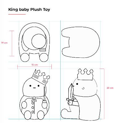 Dustinteractive King Baby Plush Toy (Pre-Order)